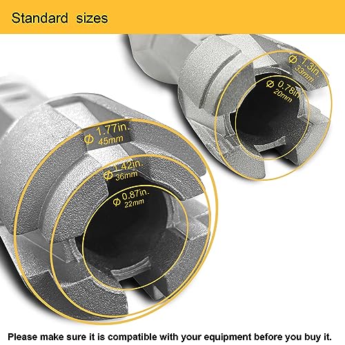 Hanpex Tub Drain Remover Wrench, Tub Dual Ended Drain Wrench for Bath Drains, Shower Drains and Closet Spuds - Heavy Duty Aluminum - Thumbnail 3