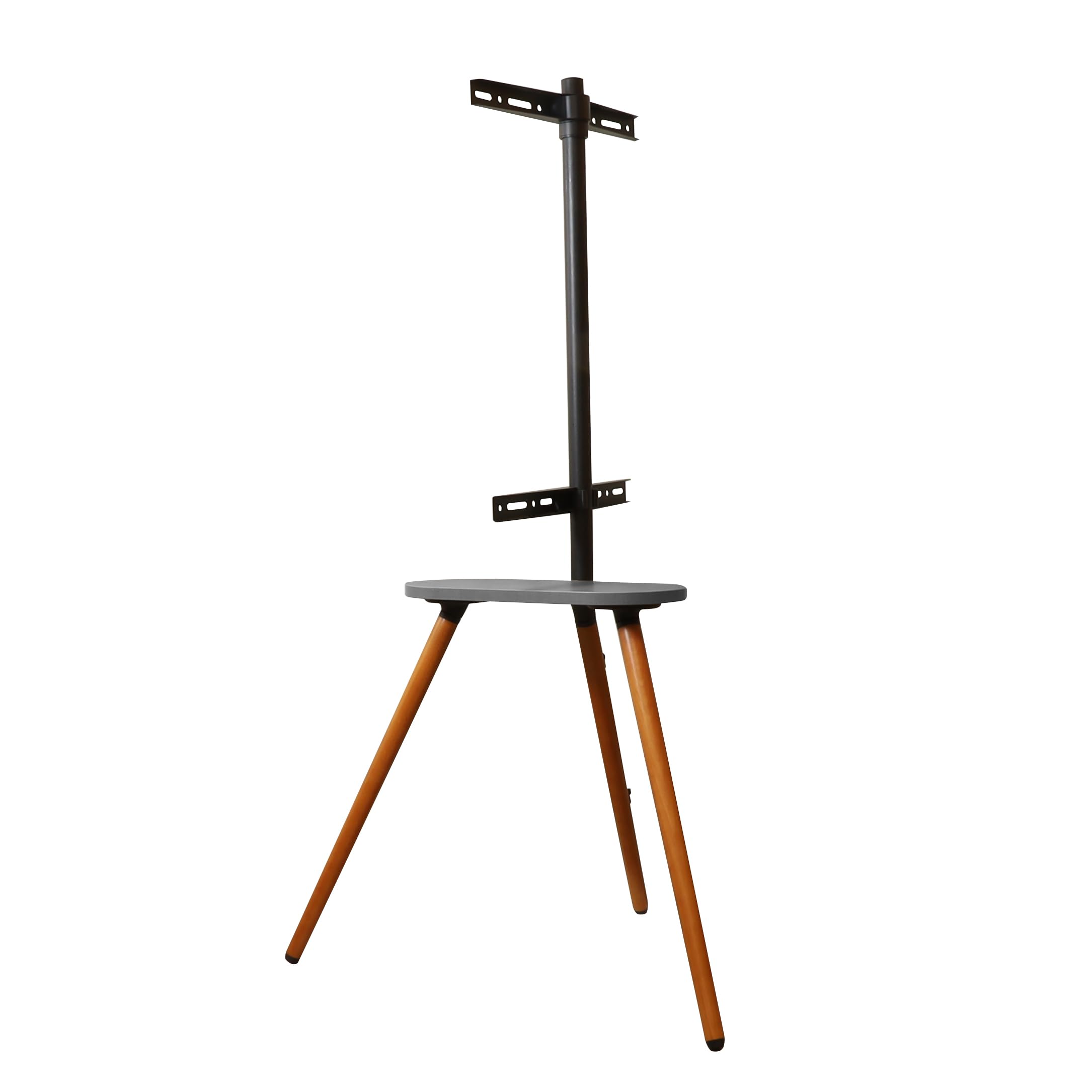 METRONIC 451077 Support TV sur Pied Television Universel 43 à 65 Pouces (109-165 cm) Pivotant avec Trepied Bois au Sol - Stand pour Télé, Max Vesa 400x400 jusqu'à 35 Kg