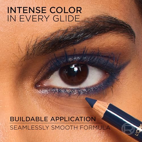 L'Oreal Paris Haute Couleur Kohl Eyeliner Pencil, Intense Eye Liner Color with Smooth Gel-Like Formula, Up To 12HR Eye Makeup Wear, 130 Blue Suede - image 2