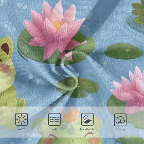 Wusikd Cute Frogs Girls' Underwear Cotton Dragonfliesm Lily Girls Briefs Soft Toddler Underwear 2T3