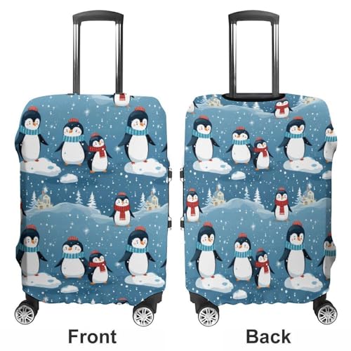 Cute Animals Penguin Travel Luggage Cover Washable Suitcase Protector Baggage Covers for Women Men L3