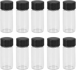 ibasenice 100pcs Glass Bottle Container with Lid Sample Container Carafe with Containers with Lids Clear Perfume Sample Science Glass Ware Specimen Bottle Makeup Samples Mini Vial
