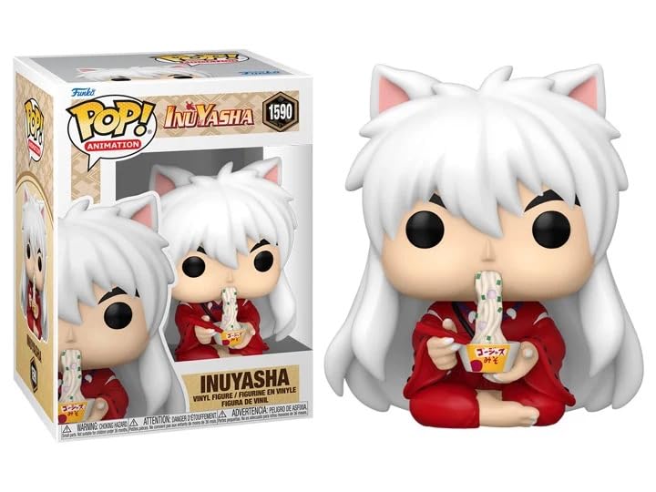 Inuyasha Eating Noodles Funko Pop figurine manga sur bureau déco geek avec vitrine ToyBop