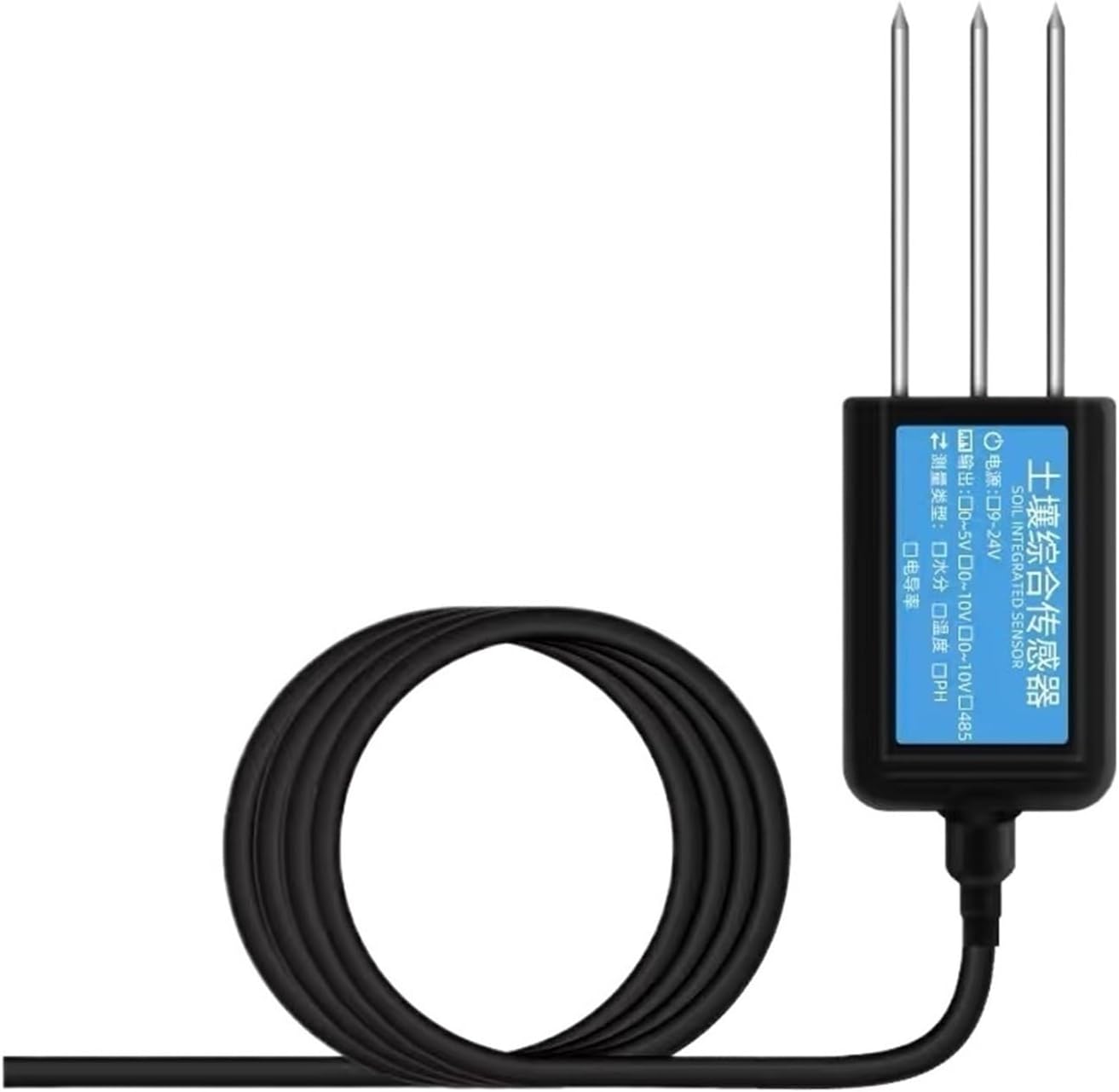 EC PH NPK Temperature Humidity Fertility 8 in 1 Soil Sensor RS485 modbus Soil Test Sensor(5IN1 NPK-PH-Fertility)