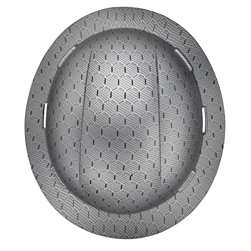 Full Brim Hard Hats Head Protection, Osha/Ansi, Safety Durable, Lightweight, Comfortable, Designed, Black & Silver Honeycomb, Construction Industrial Workers Compliant, Adjustable, By Acerpal #TOP7