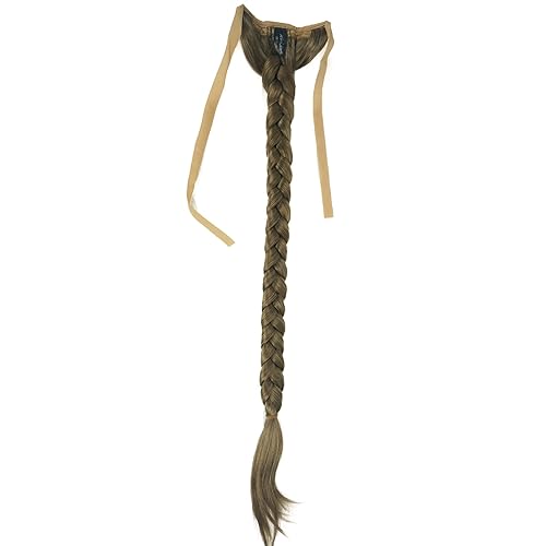 Miniatura 5 de Aimole Extensión de cola de caballo de cola de pez de 24 pulgadas de largo, extensión de banda de unión sintética #14, marrón dorado claro