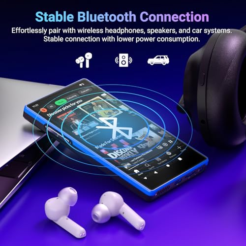 Image of MECHEN 160GB WiFi MP3 Player with Bluetooth, Android 13 and Wi-Fi Streaming, 5 inch 1080P IPS Display, preinstalled Audible, Amazon Music, Spotify, Play Store