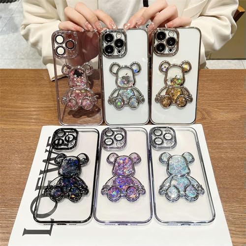 Coque pour iPhone 15 Toon Ours Liusha en silicone transparent pour ados - 2