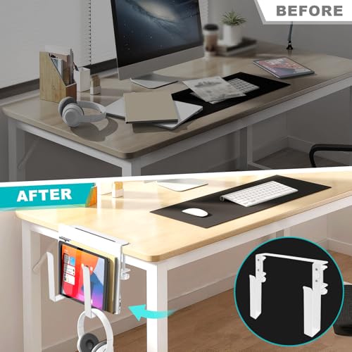 Support de bureau réglable pour ordinateur portable blanc suspendu - 5