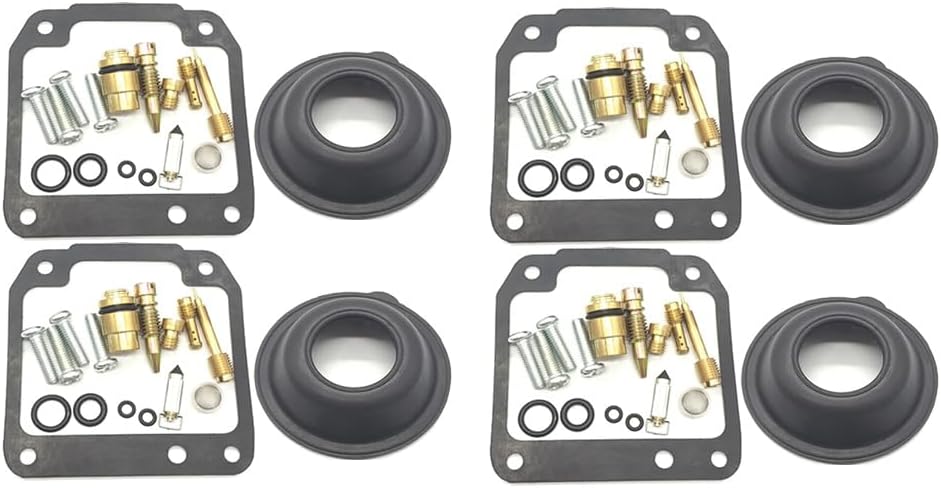 YAEGER 4 Sets Carburetor Repair Kit for XJ550 for Maxim 1981-1983 Metal & Rubber for Maxim Diaphragm Vacuum