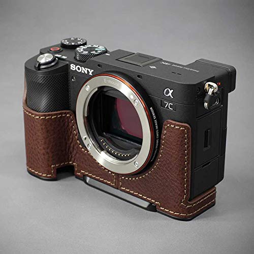 【日本正規販売店】 LIM'S SONY α7C 専用 イタリアンレザー カメラケース Brown ブラウン メタルプレート 高級 本革 おしゃれ かっこいい SY-A7CDBR リムズ