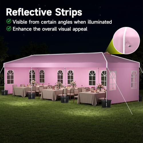 Image of Tangkula 10x30 FT Pop Up Canopy with Center Lock