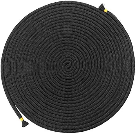 BONTIME All-Purpose Cotton Rope - Soft and Sturdy for Indoor & Outdoor Use, 32 Feet Length, 1/3-Inch Diameter (Black, Purple, Red Pack of 3)
