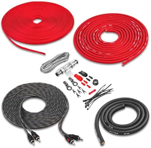 Belva BAK42 Professional Grade Complete 4 Gauge 2-Channel Copper-Clad Amp Wiring Kit with 2-Channel RCA Interconnects