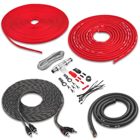 Belva Bak42 Professional Grade Complete 4 Gauge 2-Channel Copper-Clad Amp Wiring Kit With 2-Channel Rca Interconnects #TOP15