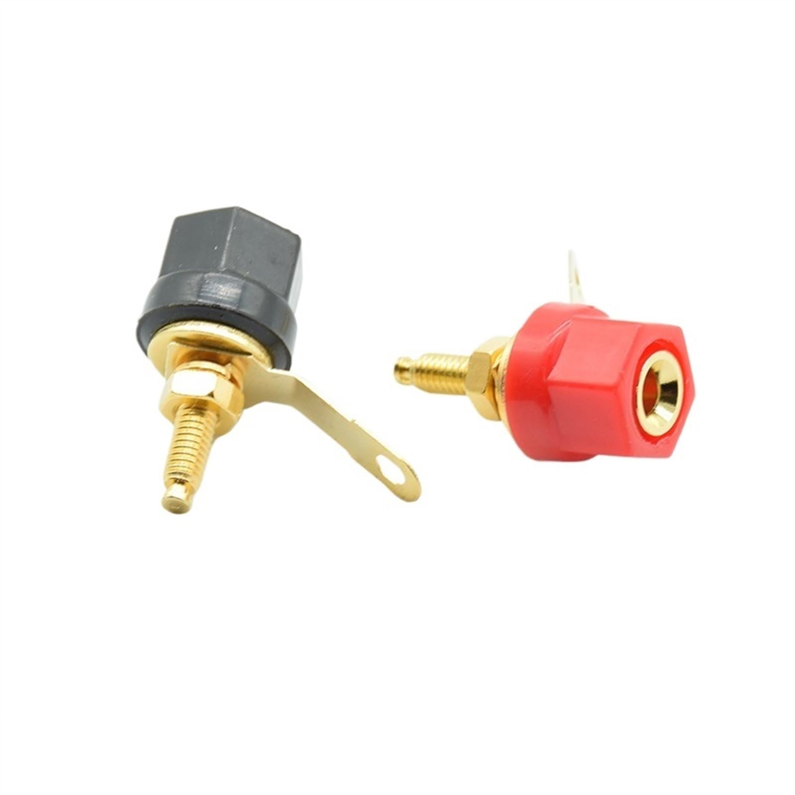 2 pz/lotto 4 millimetri presa a banana nichelato Binding Post dado Banana Jack connettore rosso nero