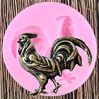 Cock Silicone Mold Chicken Fondant Molds Wax Soap Resin Clay Candy Chocolate Gumpaste Mould Sugarcraft Cake Decorating