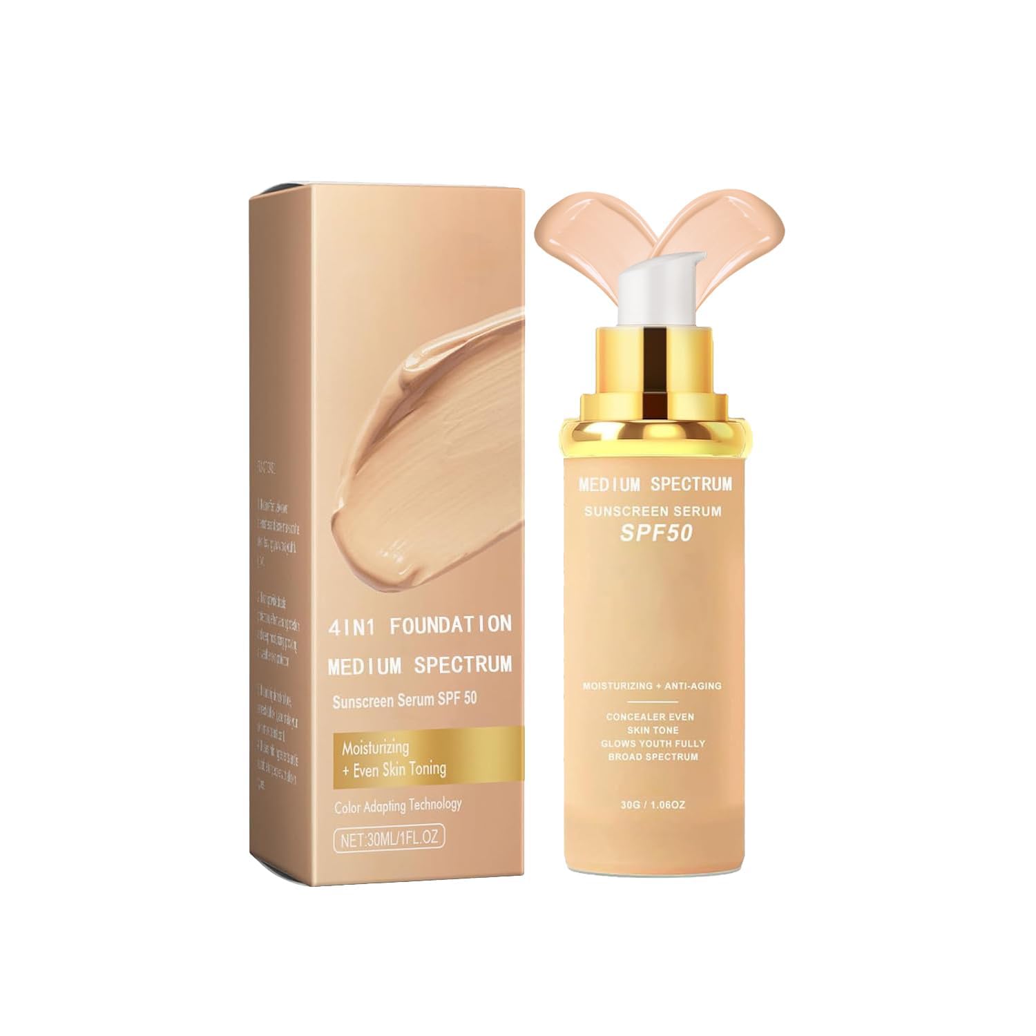 Amazon.com : 4-in-1 Magic Foundation Light/Medium Spectrum Full