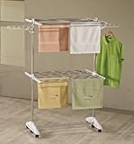 Tendedero One Click Luxus W1020, Acero Inoxidable, E2 con Dos Alturas, 64 x 87 x 147 cm