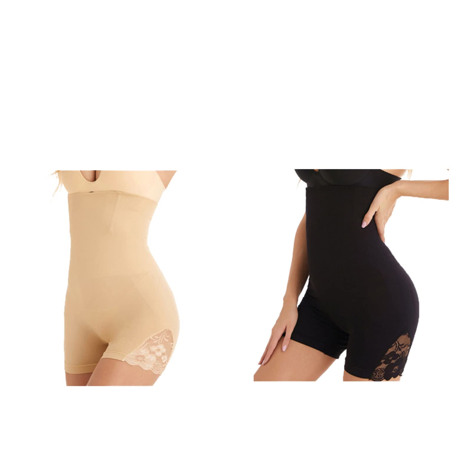 Bragas Moldeadoras de Cuerpo para Mujer, Ropa Interior Adelgazante con Control de Barriga, Levantador de glúteos, Entrenador de Cintura Alta, Ropa Moldeadora para Abdomen con Encaje
