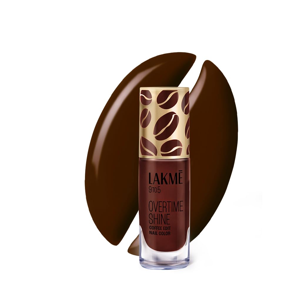 Lakme 9 to 5 Overtime Shine Nail Polish - Coffee Edit-11 Americano Edge 6ml