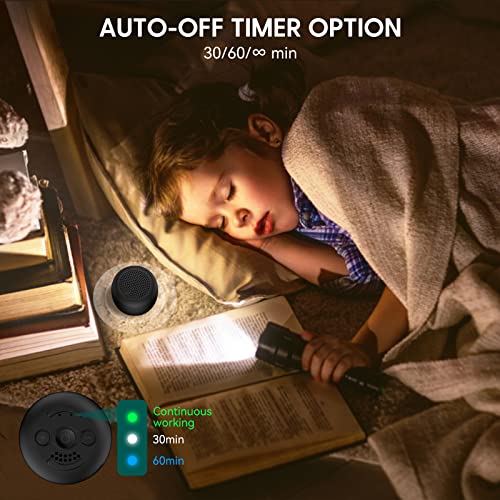 Image of White Noise Machine Babelio Mini Sound Machine for Adults Kids Baby | 15 Non-looping Sounds | Timer | Easy to Pocket and Travel - Black (Pack of 2)