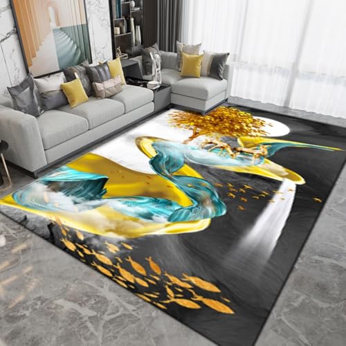 DJHWWD Alfombras para Comedor Lavables en Lavadora, Sin Pelo Grandes Rectángulos Modernos Abstractos para Quarto,Habitacion Infantil,Niña Habitacion300x400CM