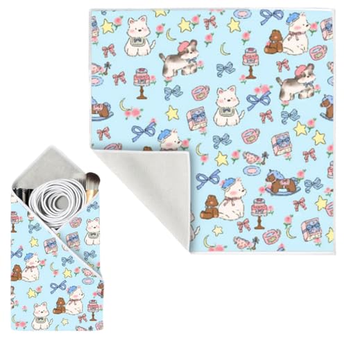 Image of ZORBES Magic Grippy Camera Lens Wrapping Cloth 55x55cm with Non-Slip Waterproof Silicone-Coated Fabric, Fashion Print Multi-Use Organizer Wrap for Tools, Gear, and Accessories