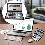 Maizoon Solar Dual Power Calculator with 12-Digit Display Large Screen Folding Flip Cover Big Button Portable Computing Tool for Finance Business Office and School | Large Screen, Folding Flip Cover, Big Button, Portable Computing Tool, For Finance B