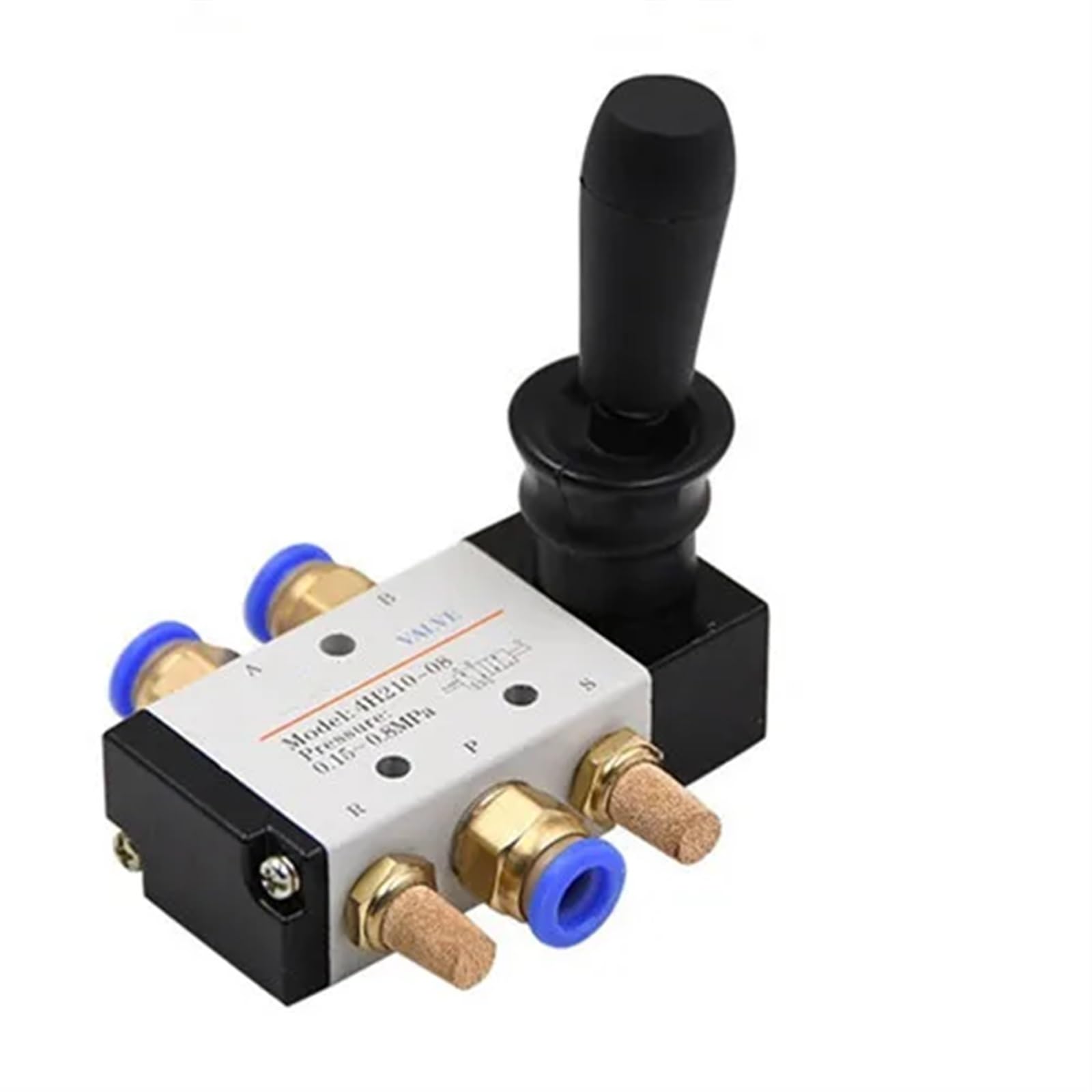 4H210-08 Valvola di controllo pneumatica della valvola manuale dell'aria a 5 porte a 2 posizioni da 1/4" azionata a leva a 5/2 vie(4H210-08 and PC12-02)