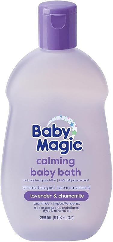 Baby Magic Baño calmante para bebés, aroma a lavanda y manzanilla, 9 onzas líquidas | Especialmente formulado para la delicada piel del bebé, elaborado con caléndula, sin lágrimas, hipoalergénico