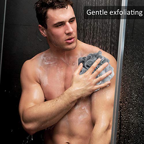 Novosun Loofah Bath Sponge Luffa Loufa Body Scrubber Mesh Pouf Shower Ball Exfoliating Shower Sponge Pack Of 4 (60G/Pcs) #TOP5