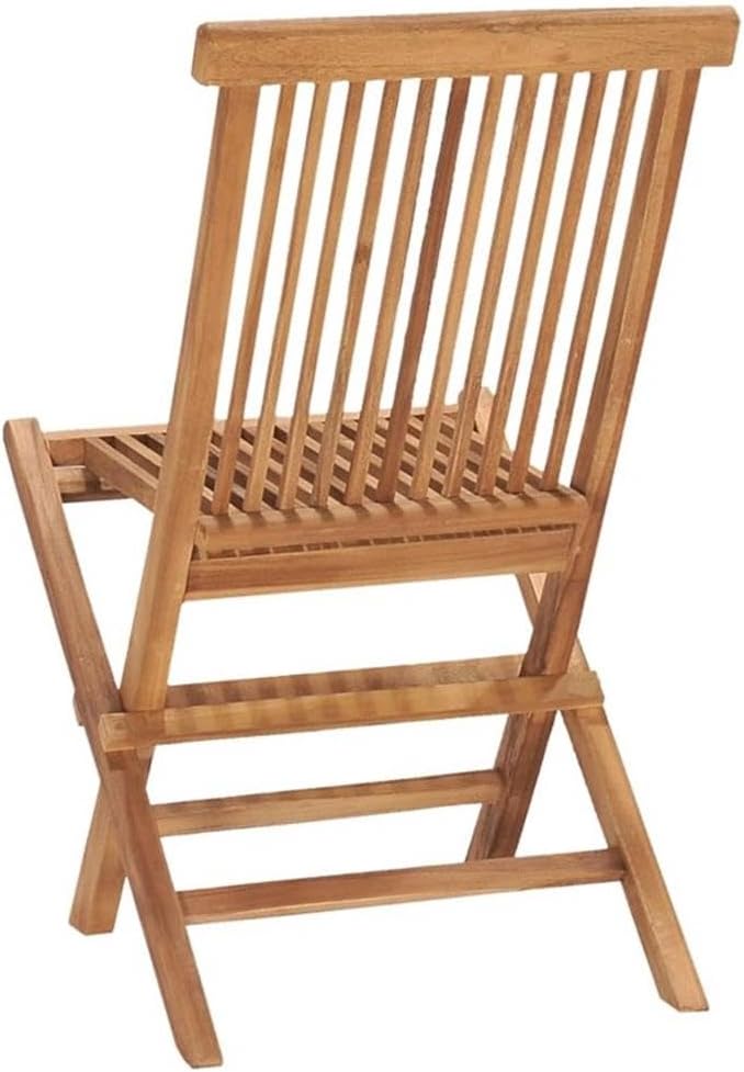 BOWERY HILL 3-Piece Folding Patio Dining Set, Solid Teak Wood with Cushions, Space-Saving Design, Indoor/Outdoor Use, Balcony or Garden Furniture for 2 People Dining