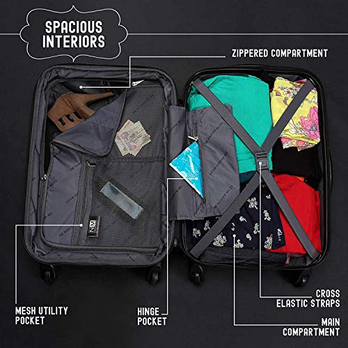 Image of Nasher Miles Canberra Hard-Sided Check-in Luggage Bag Trolley /Travel /Tourist