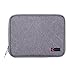 Q-smile Electronic Organizer Travel Gadget Bag Electronics Accessories Storage Bag for Cables, iPad, Smartphone and More (Grey, One Layer)