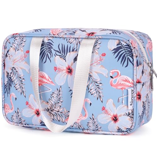 Full Size Toiletry Bag Large Cosmetic Bag Travel Makeup Bag Organizer for Women (Aqua Flamingo) Full Size Toiletry Bag Large Cosmetic Bag Travel Makeup Bag Organizer for Women (Aqua Flamingo)