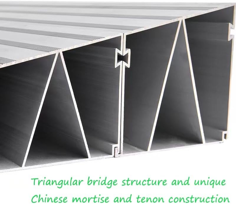 Miniatura 4 de Rampa de umbral de 2.5 pulgadas, rampas modulares de entrada de aluminio para interiores y exteriores, carga máxima de 1800 libras para silla de