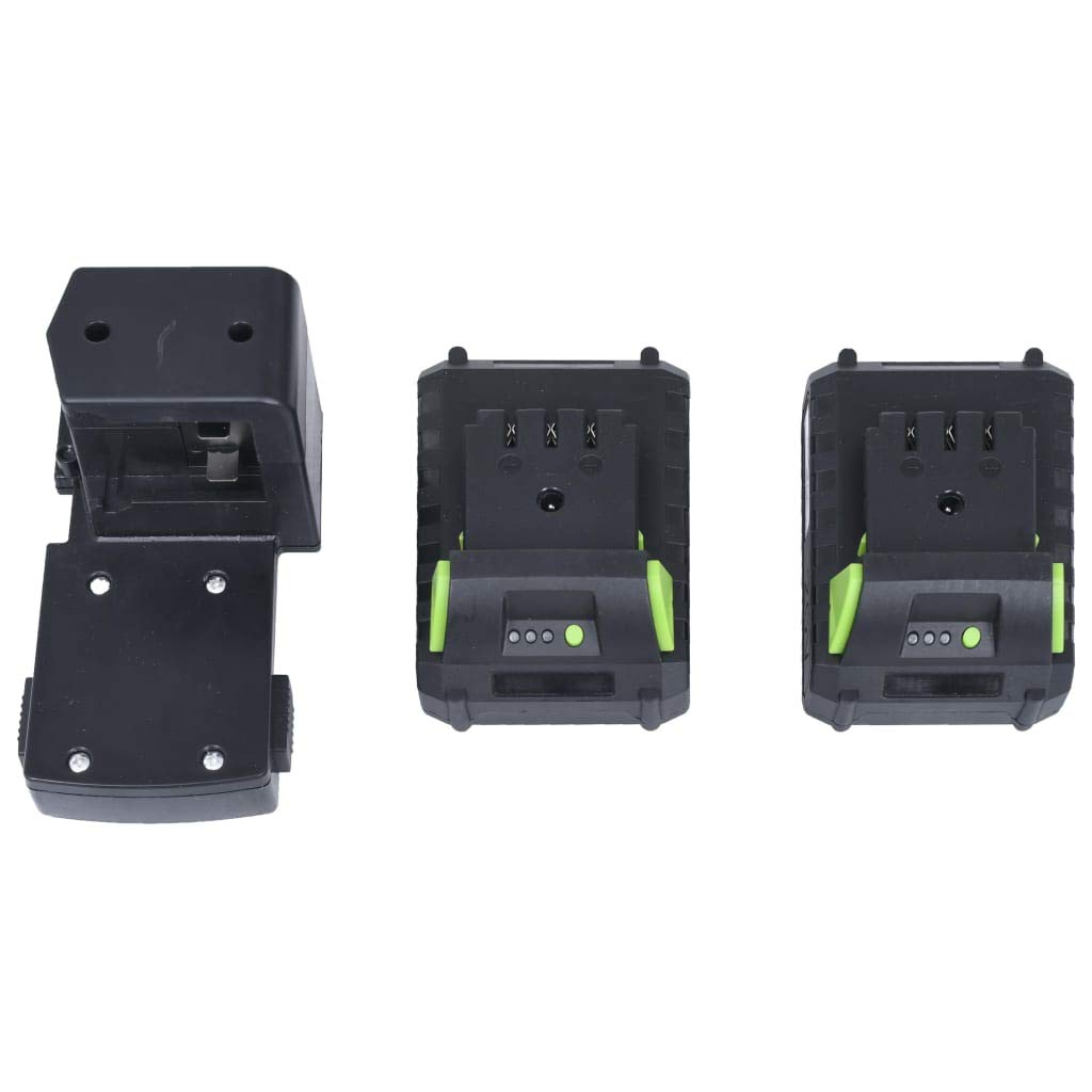 vidaXL Cortacésped sin Cables con Dos Baterías 20V 2000mAh Li-Ion Podadora Máquinas Cortador Autopropulsado de Césped de Jardín Terraza