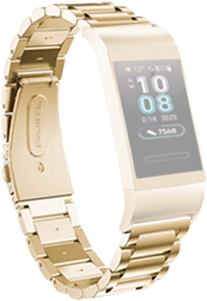 Universal Metal Wristband Comfortable Replacement Strap for Huawei 3 / 3PRO Smart Watch Texture (Gold)