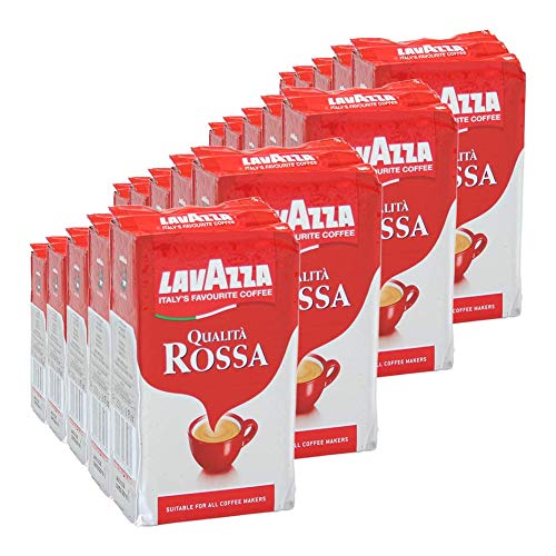 LavazzaQualità Rossa Ground Coffee, Medium Roast, 250 g Each, 20-Pack