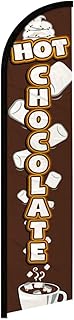 Hot Chocolate Windless Banner Flag - Great for Restaurants, Food Trucks, Fair, Carnival Events and Businesses