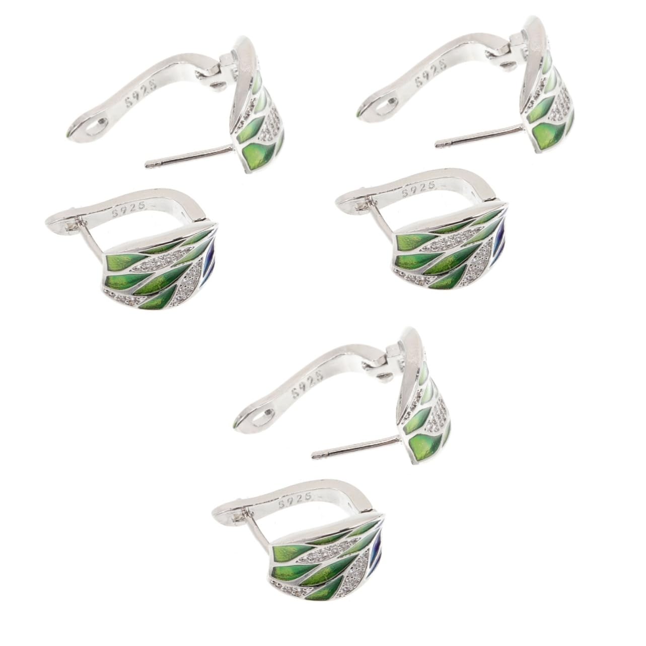 SOIMISS 3paia Orecchini Perno Smalto Forma Di Foglia Creativo Di Gioielli Per Ragazze e Giovani Donne Leggeri e Ipoallergenici Perfetti Per Cerimonie e Occasioni Speciali