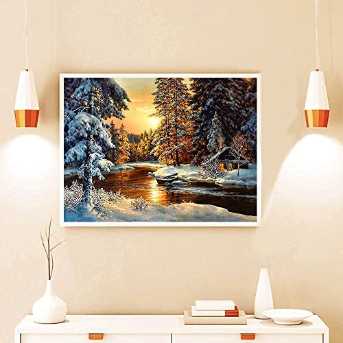 4 Pack Cross Stitch Kits-Stamped Cross Stitch Kits For Beginners Adults Four Seasons Landscape Counted Cross Stitch Kits For Adults 11Ct Diy Embroidery Needlepoint Kits Home Decor 12X16Inch #TOP2