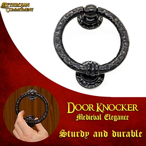 Mythrojan Large Cast Iron Ring Front Door Knocker Artisan Made Antique Knocker #TOP1