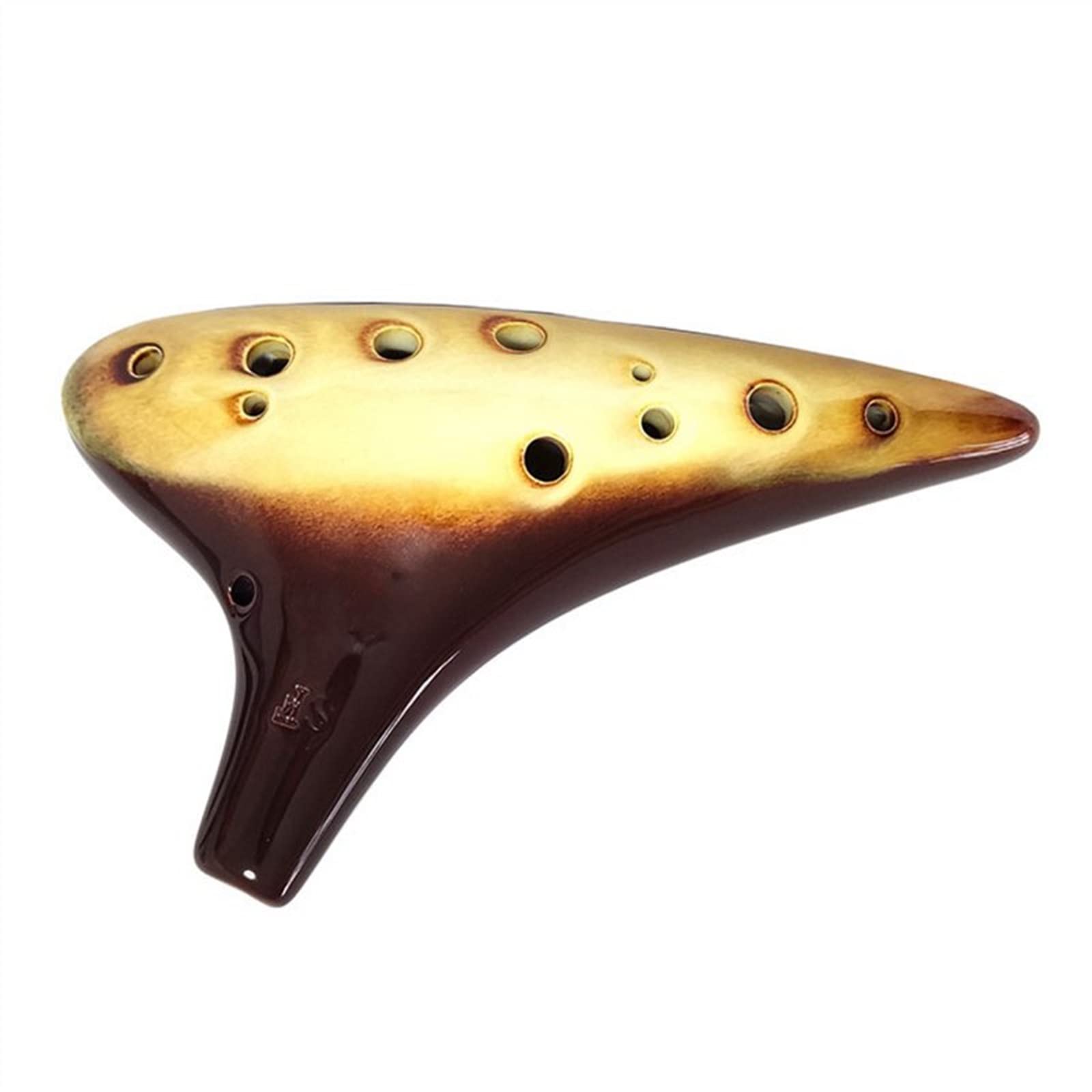 Okarinas Ocarina 12 Holes Professionelles Handgefertigtes Dolomite Ceramic Ocarina Musikinstrument