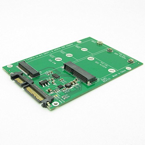 Newzoll 2 in 1 Combine Mini PCI-E M.2 NGFF & mSATA SSD to SATA 3.0 III Adapter PCB Card
