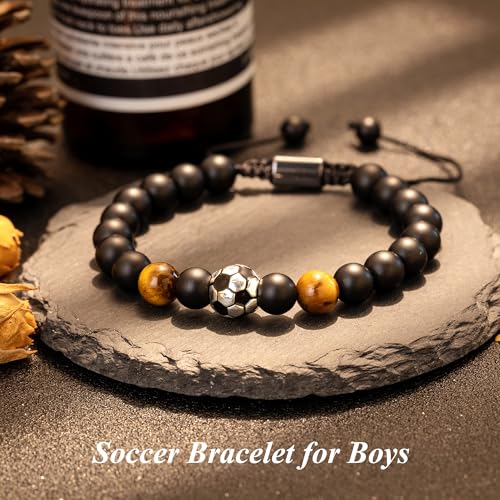 VEEDOFA Basketball Baseball Football Soccer Gifts for Teen Boys Son, Bracelet for Boys - Birthday Valentines Day Graduation Back to School Christmas Gifts - Image 6