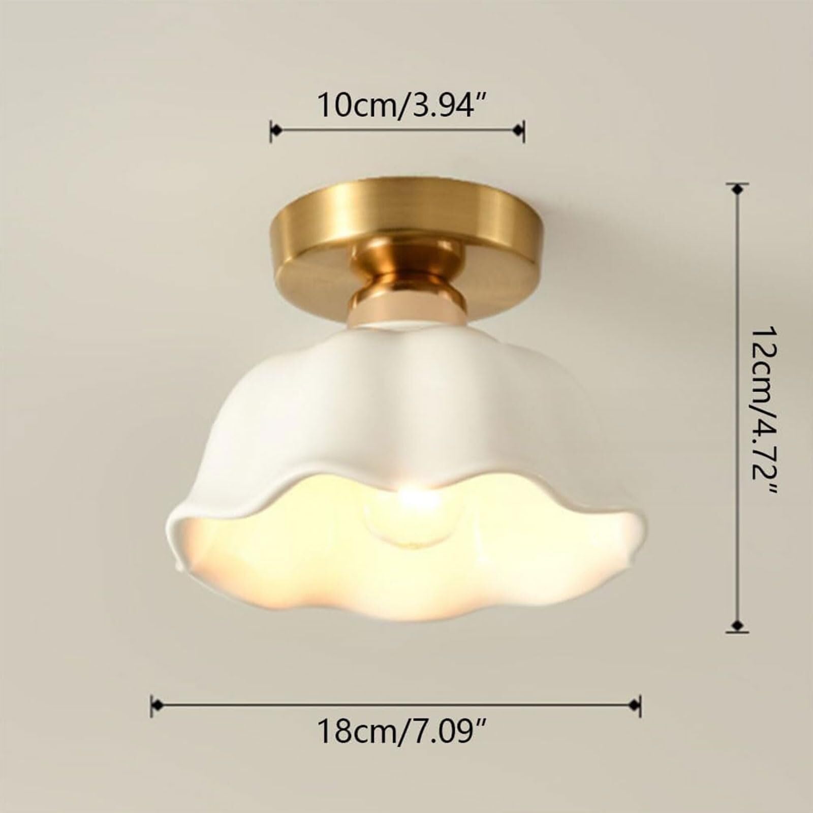Genérico Kremowy Kolor Kremowy Kryty Sufitowa Lampa Sufitowa Ceramiczna Lampa Sufitowa Do Salonu I Sypialni (1 Opakowanie/2 Opakowanie)