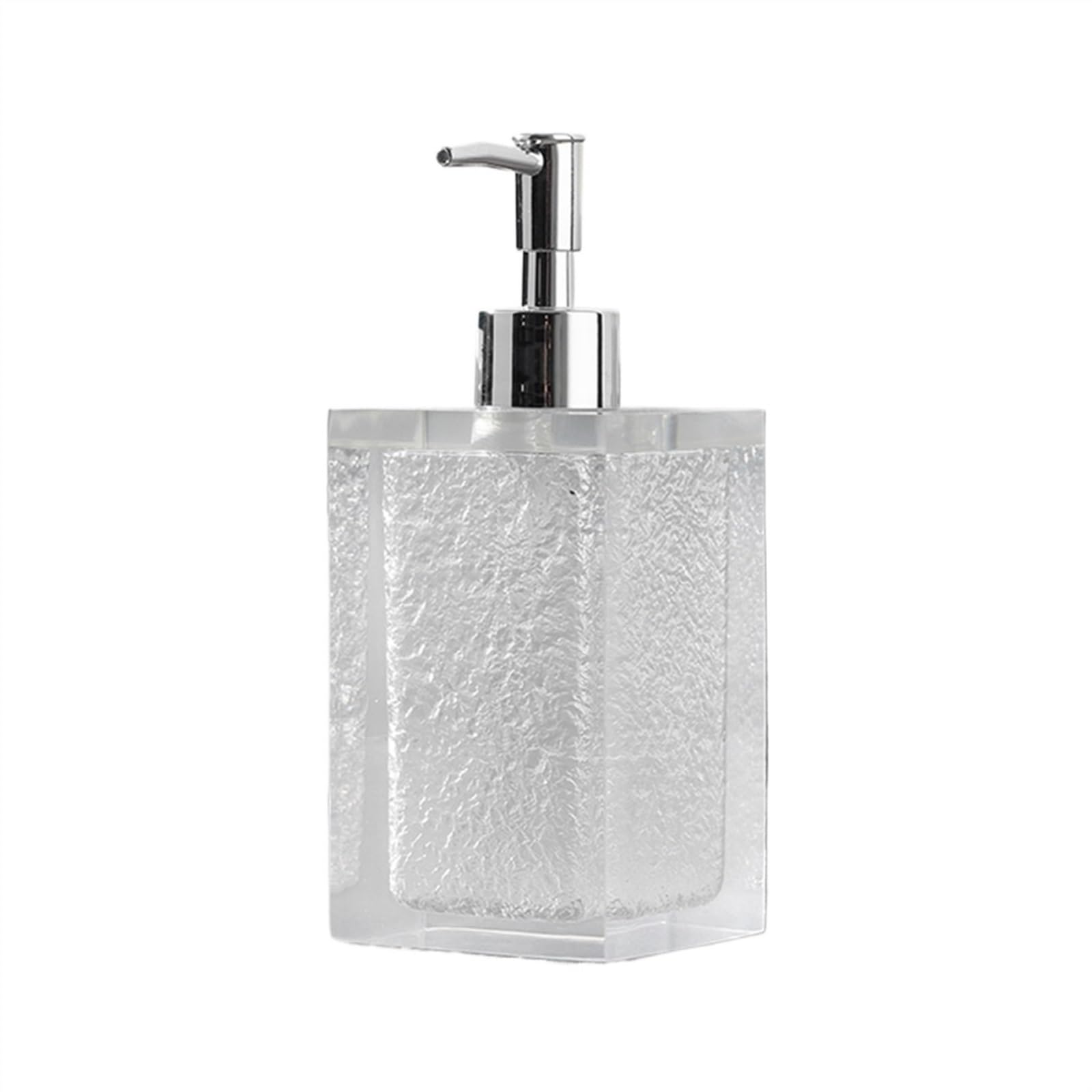 Cyairong-22 White Soap Dispenser Soap Dispenser With Electroplated Silver Bottle For Bathroom Kitchen Countertop