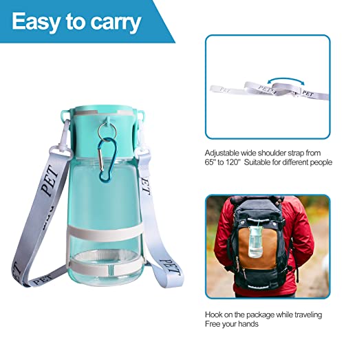 Portable Dog Water Bottle SHAFGO 19 OZ with Bottle Stand Holder Travel Water Dispenser No Spill for Walking Portable Dog Water Bottle SHAFGO 19 OZ with Bottle Stand Holder Travel Water Dispenser No Spill for Walking